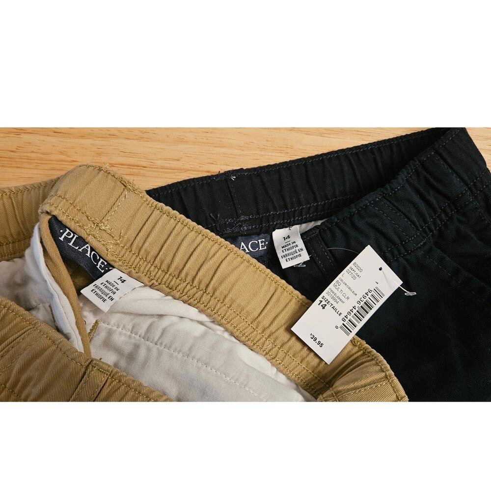 4 Pairs Children's Place Boy's Sz 14 Pull On Relaxed Straight Leg Chino Pants - Picture 5 of 9
